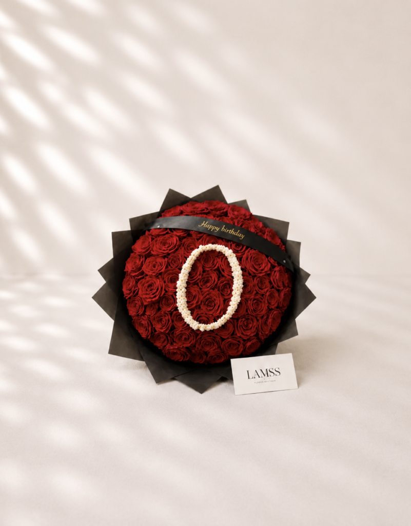 Bouquet Personnalisé de Roses avec Initiale